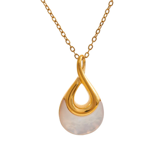 Stone water Drop Necklace