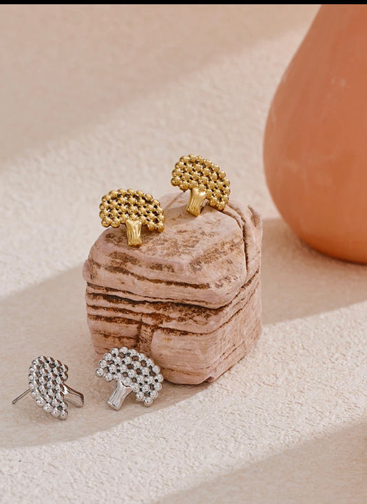 Tree Hollow Stud Earring