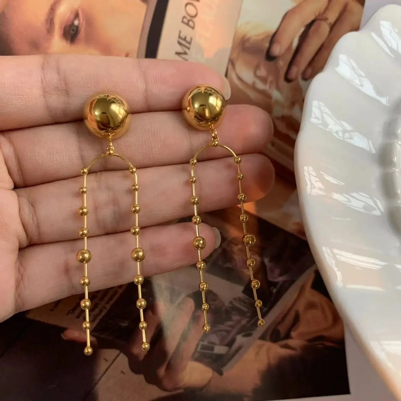 Bead Drop Stud