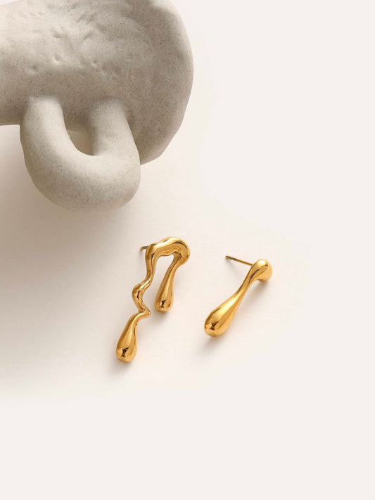 Dripping Gold Earrings