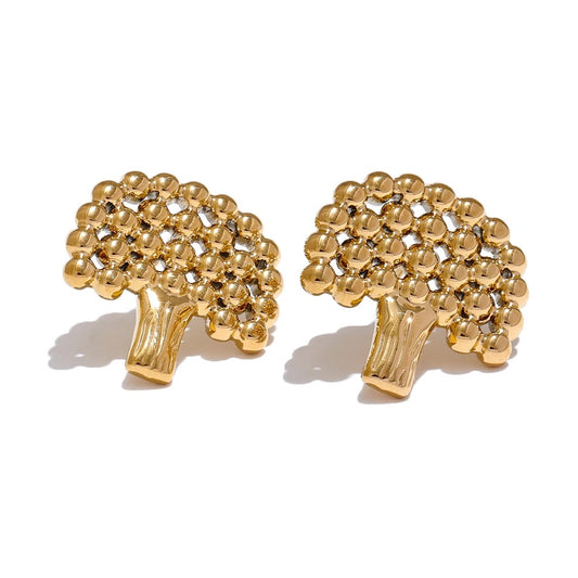 Tree Hollow Stud Earring