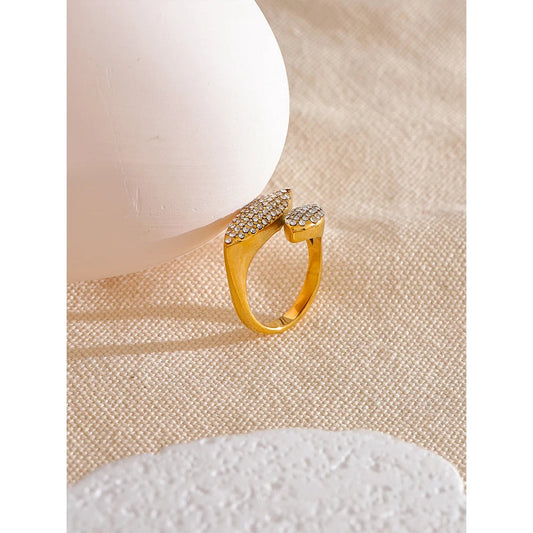 Tulip Zircon Adjustable Ring