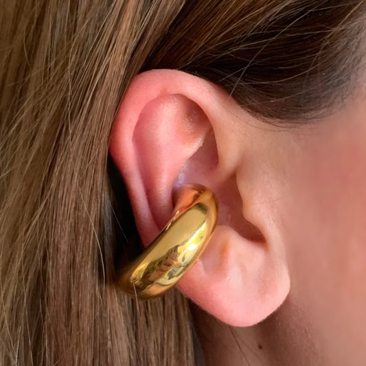 Hollow Chunky Gold Ear Cuff