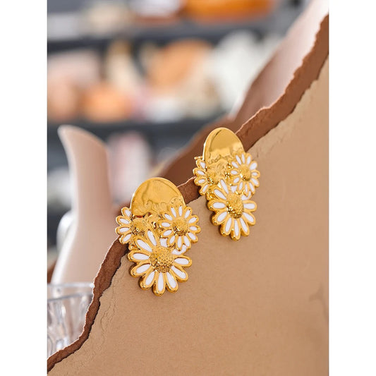 Sunflower Drop Earrings