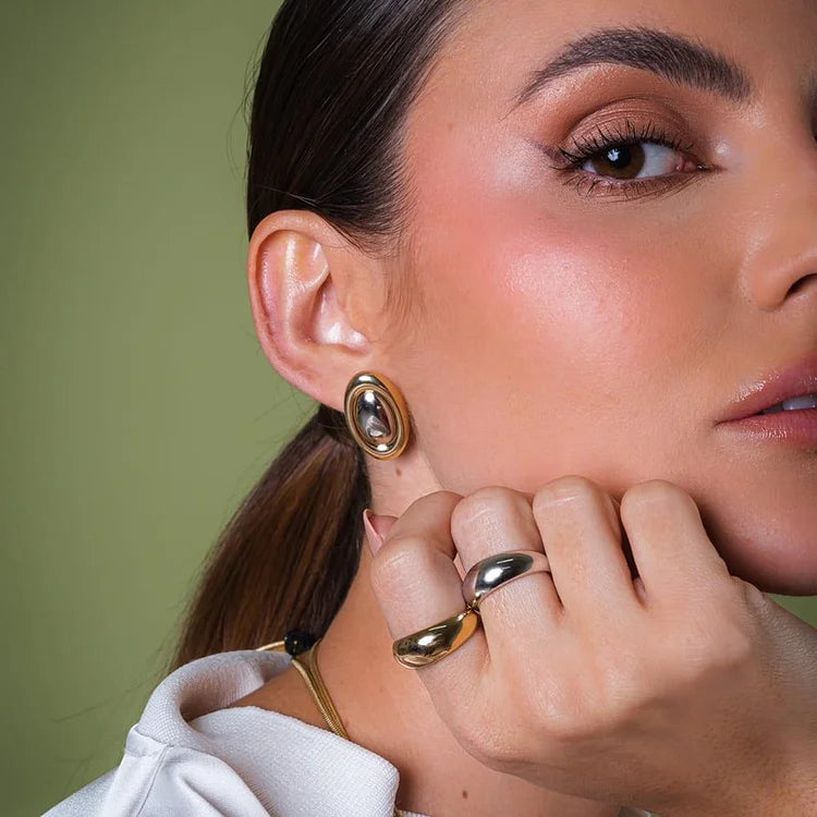 Dual Oval Earring