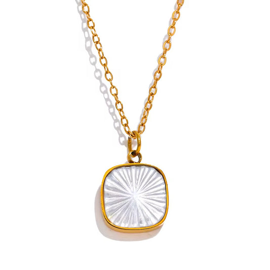 White Shell Pendant Necklace