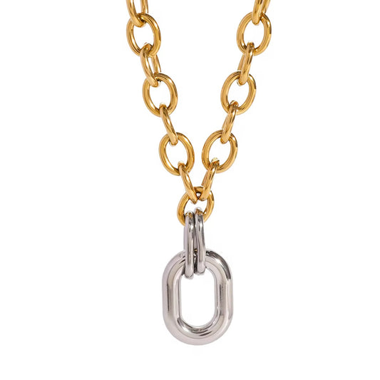 Cross Dual Chain Necklace