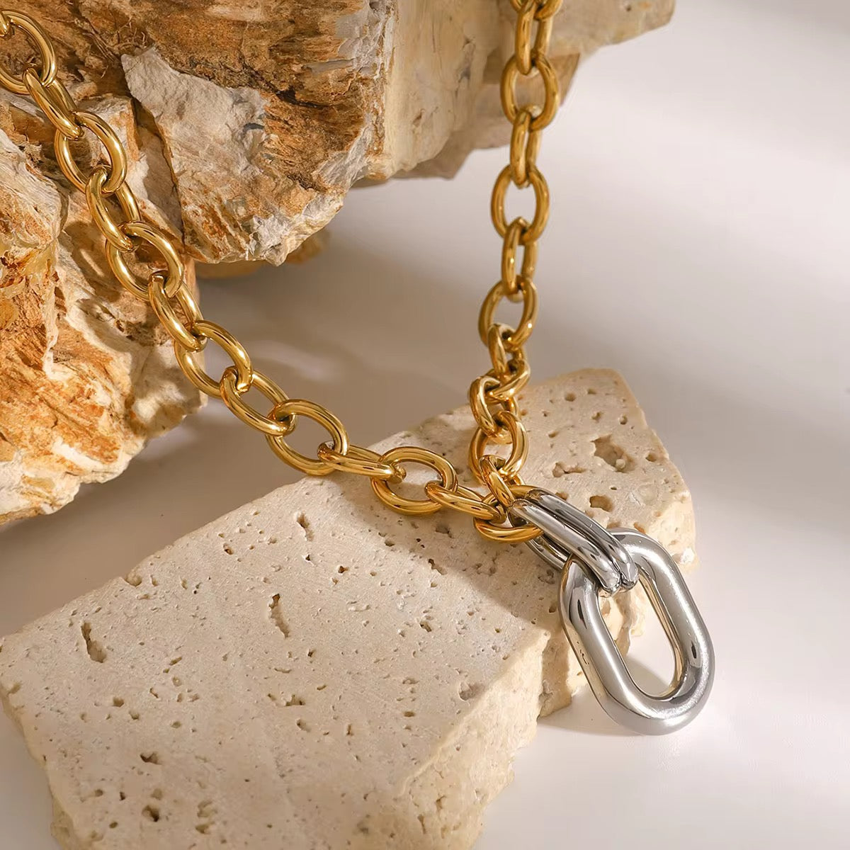 Cross Dual Chain Necklace