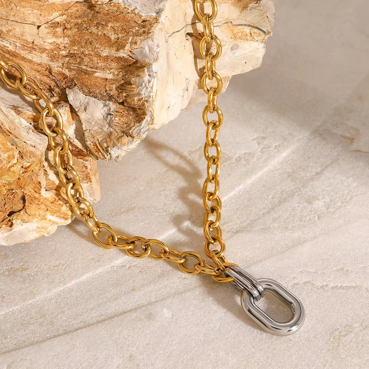 Cross Dual Chain Necklace