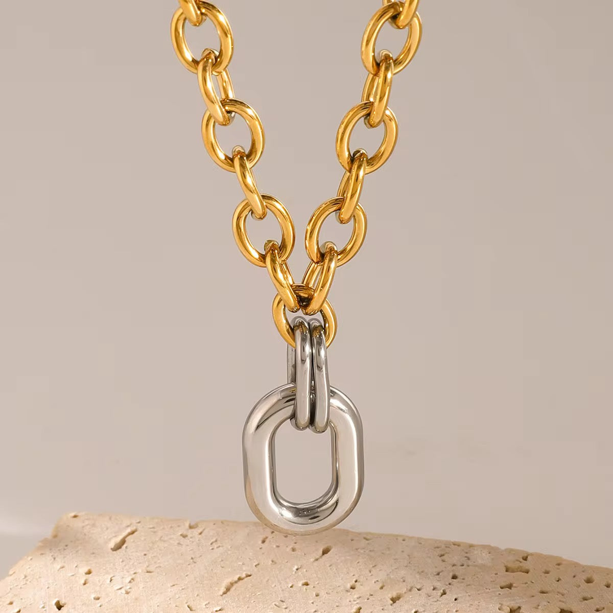 Cross Dual Chain Necklace