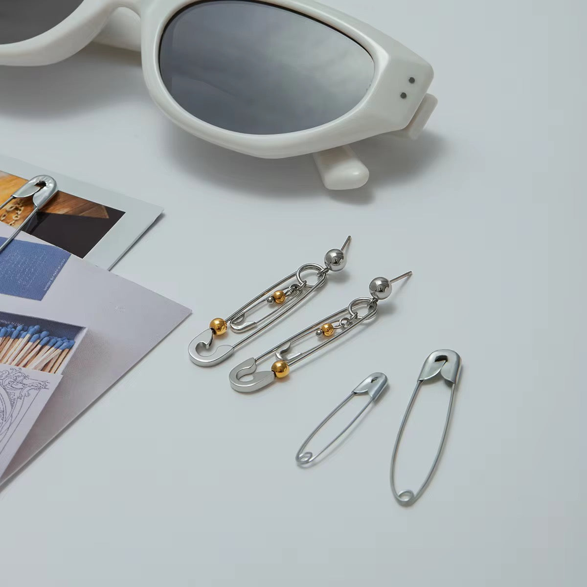 Dangle Silver Clip Earrings