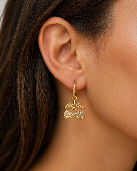 Cherry Drop zircon Earring