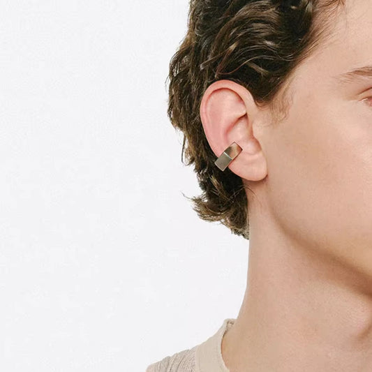 Block Ear Cuff Silver