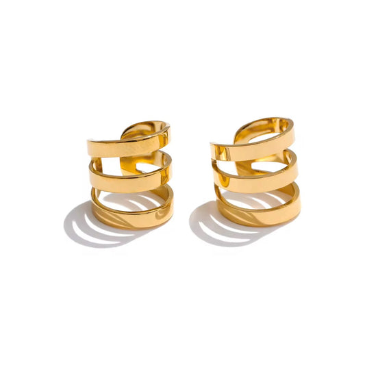 Chunky Wave Gold Ear Cuff