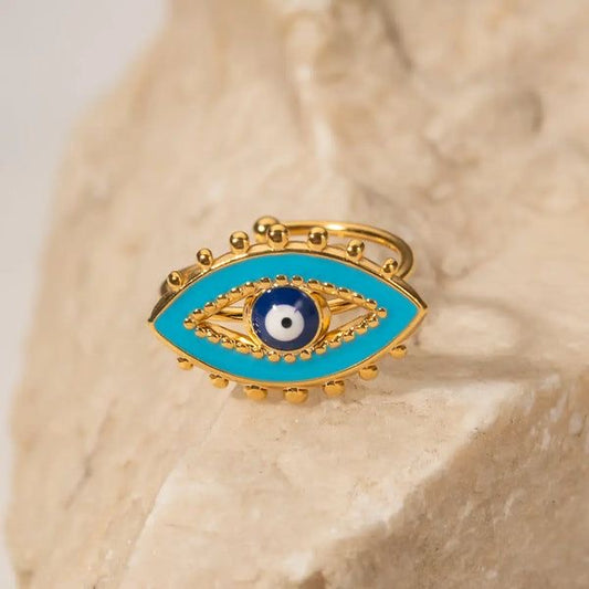 Evil Eye Adjustable Ring