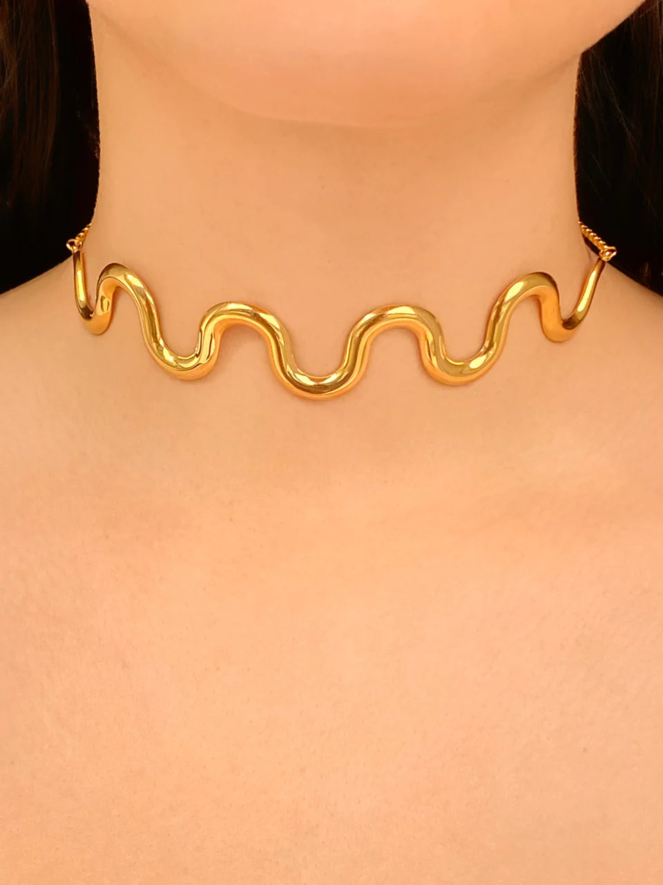 Wave Choker Necklace