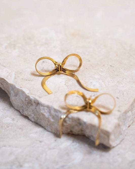 Litmus Bow Earring Gold