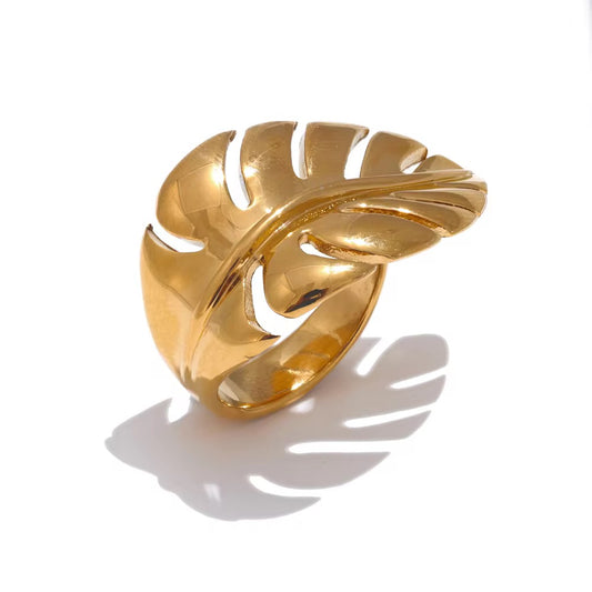 Golden Leaf  Open Ring