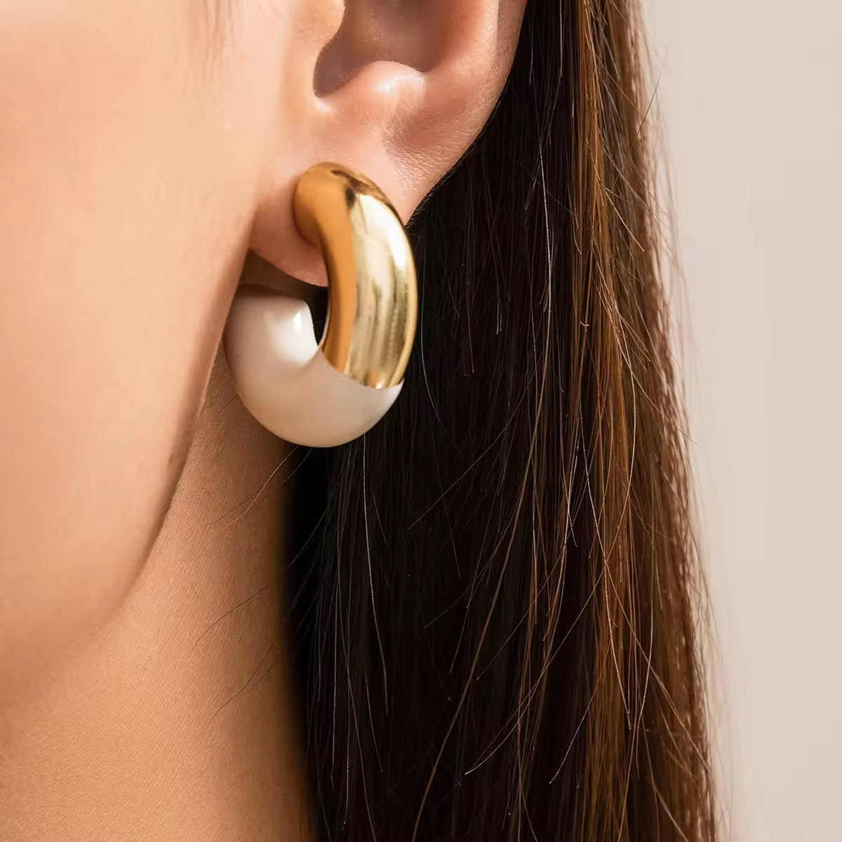 White Gold Hoop Earring