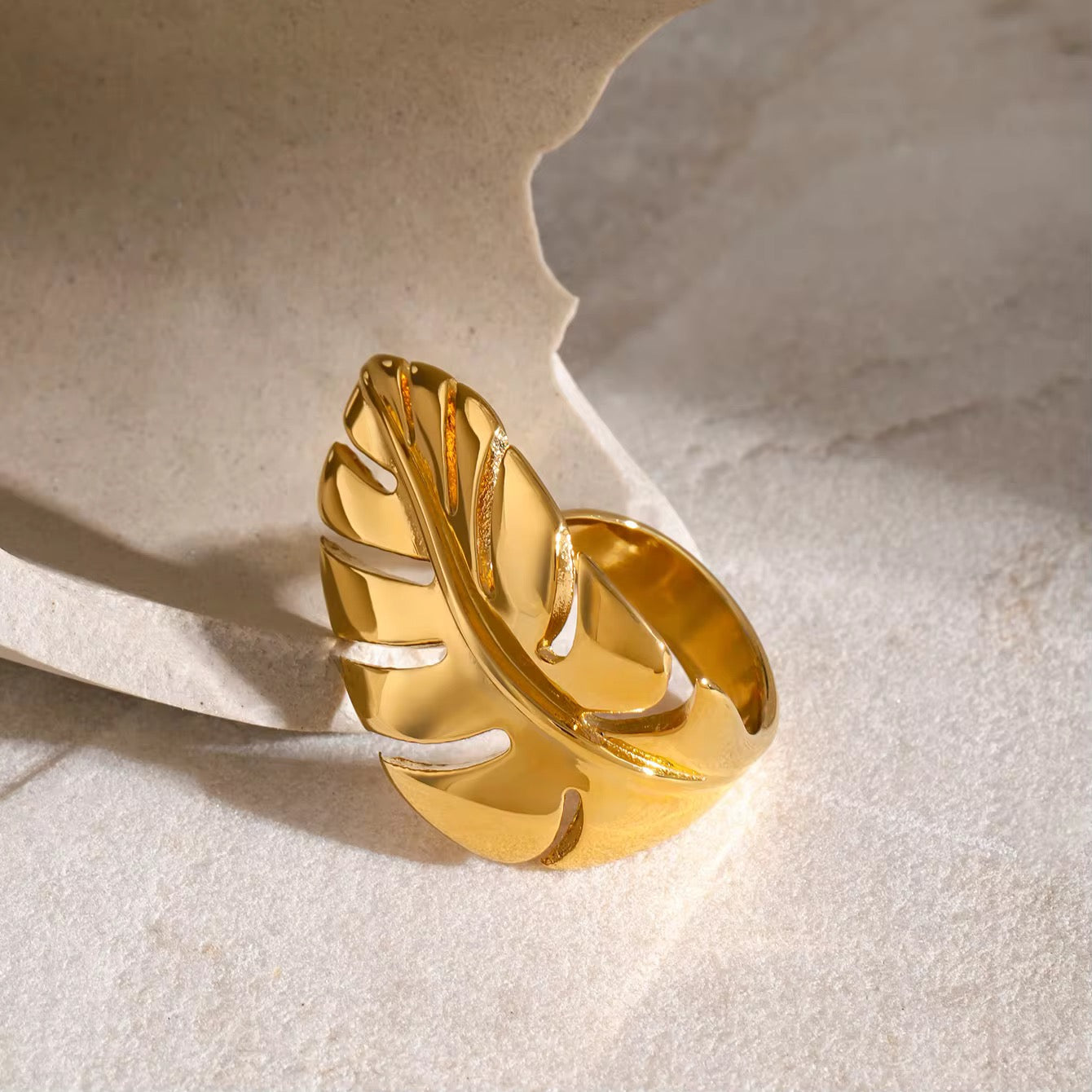 Golden Leaf  Open Ring