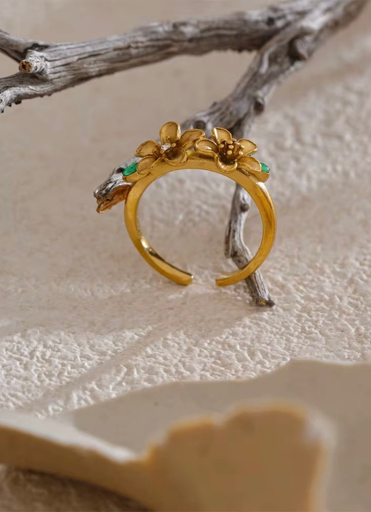 Golden Flower Ring