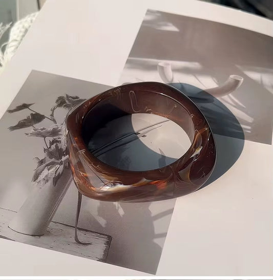 Brown Chunky Resin Bracelet