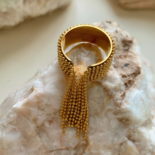 Tassel Beaded Ring