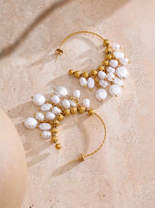 Pearl Tassel Earrings