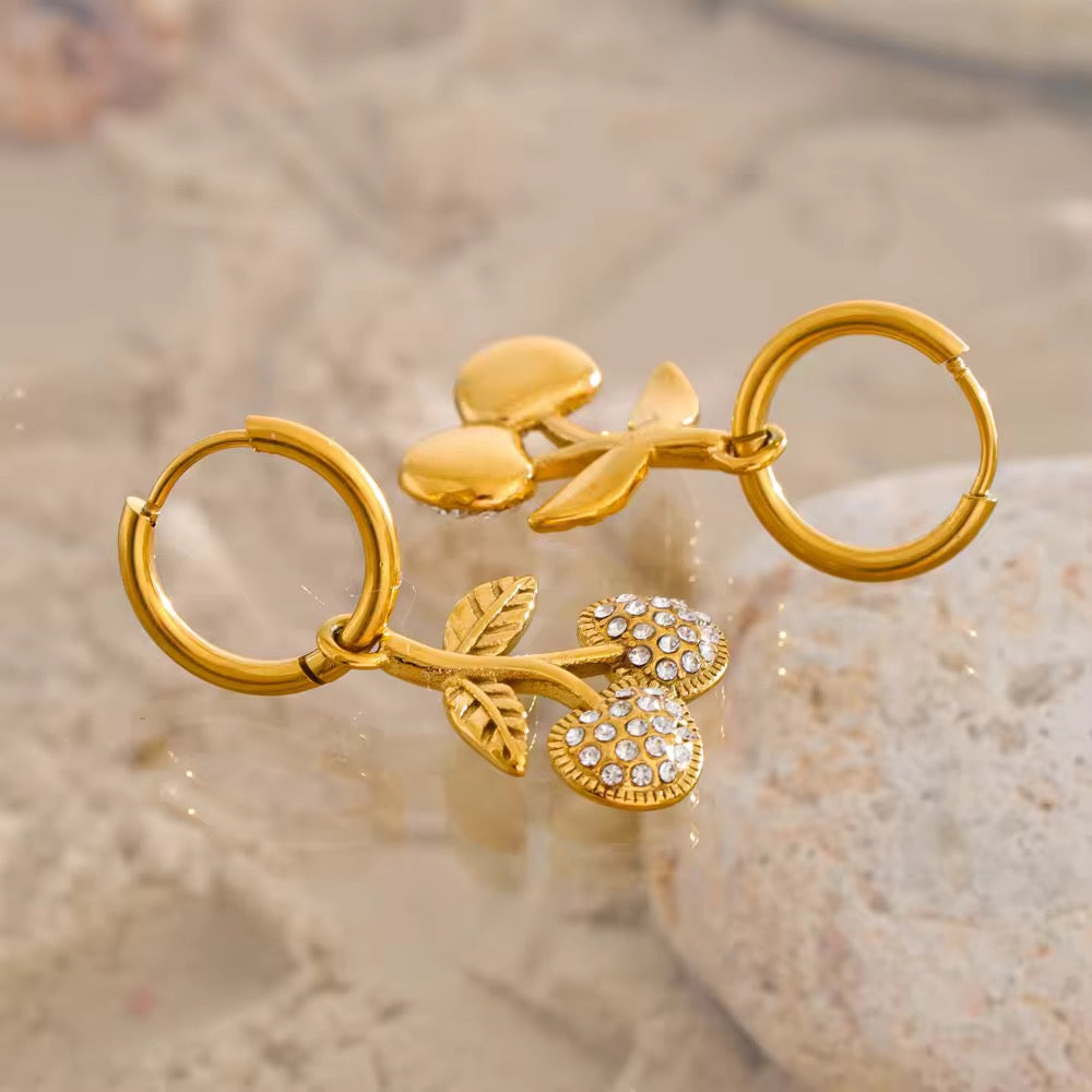 Cherry Drop zircon Earring