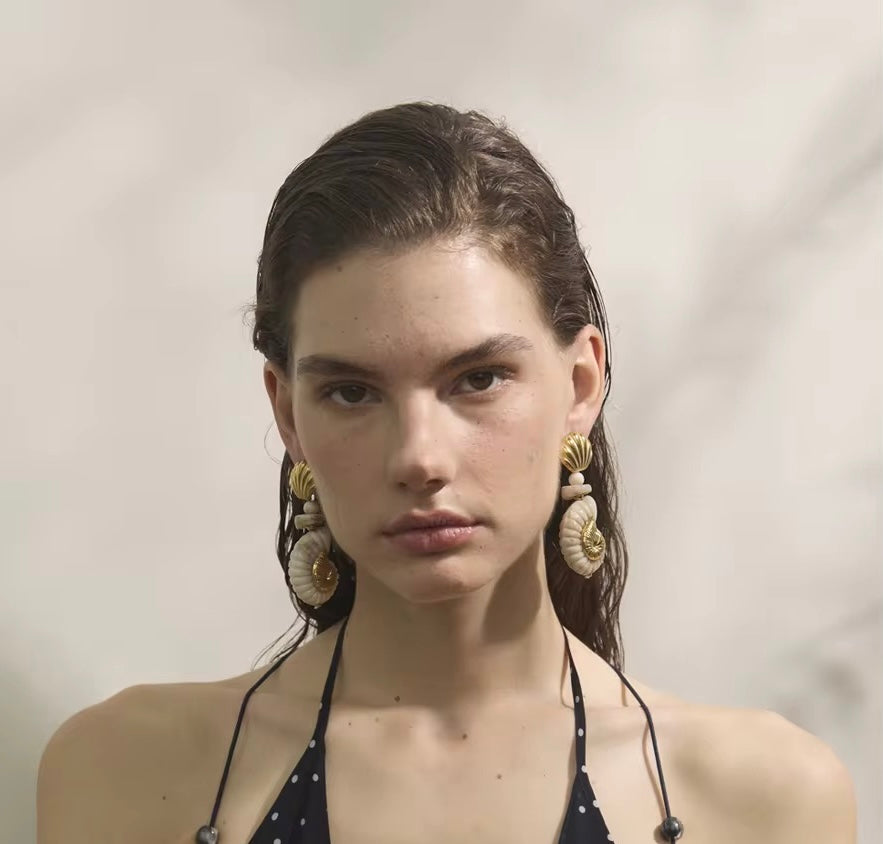 Shell Conch Drop Earrings