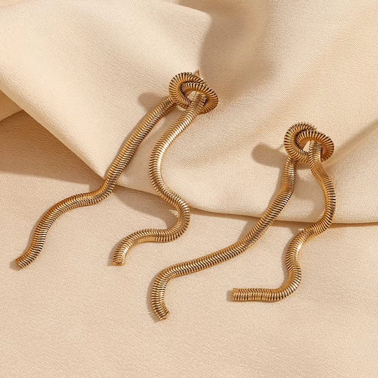 Snake Bone Knot Earrings