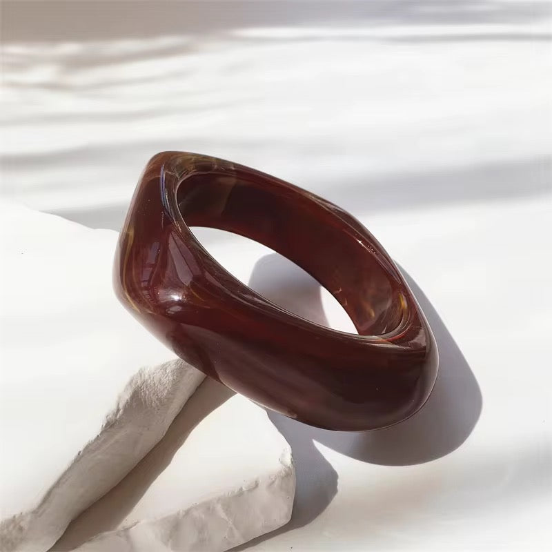 Brown Chunky Resin Bracelet