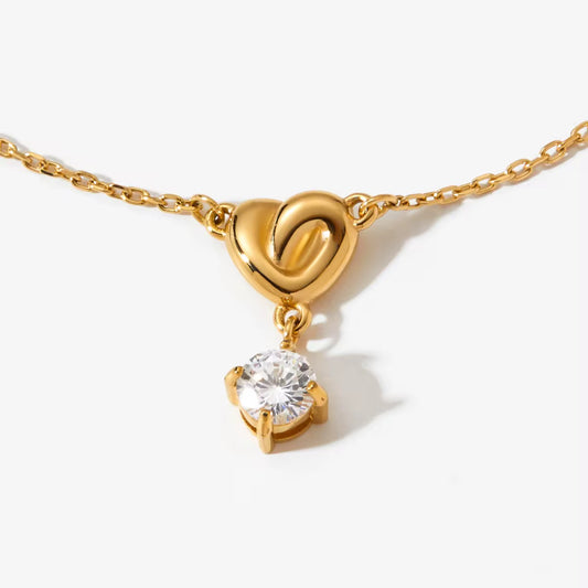 Mini Diamond Heart Necklace
