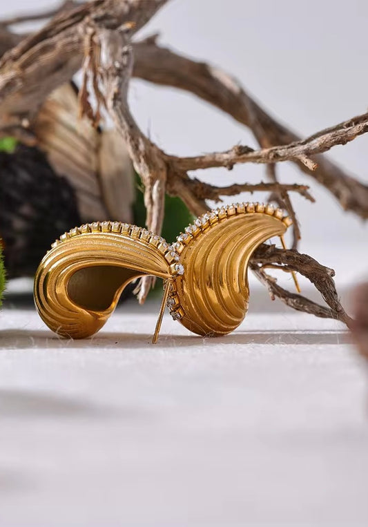 Zircon Chunky Drop Earrings