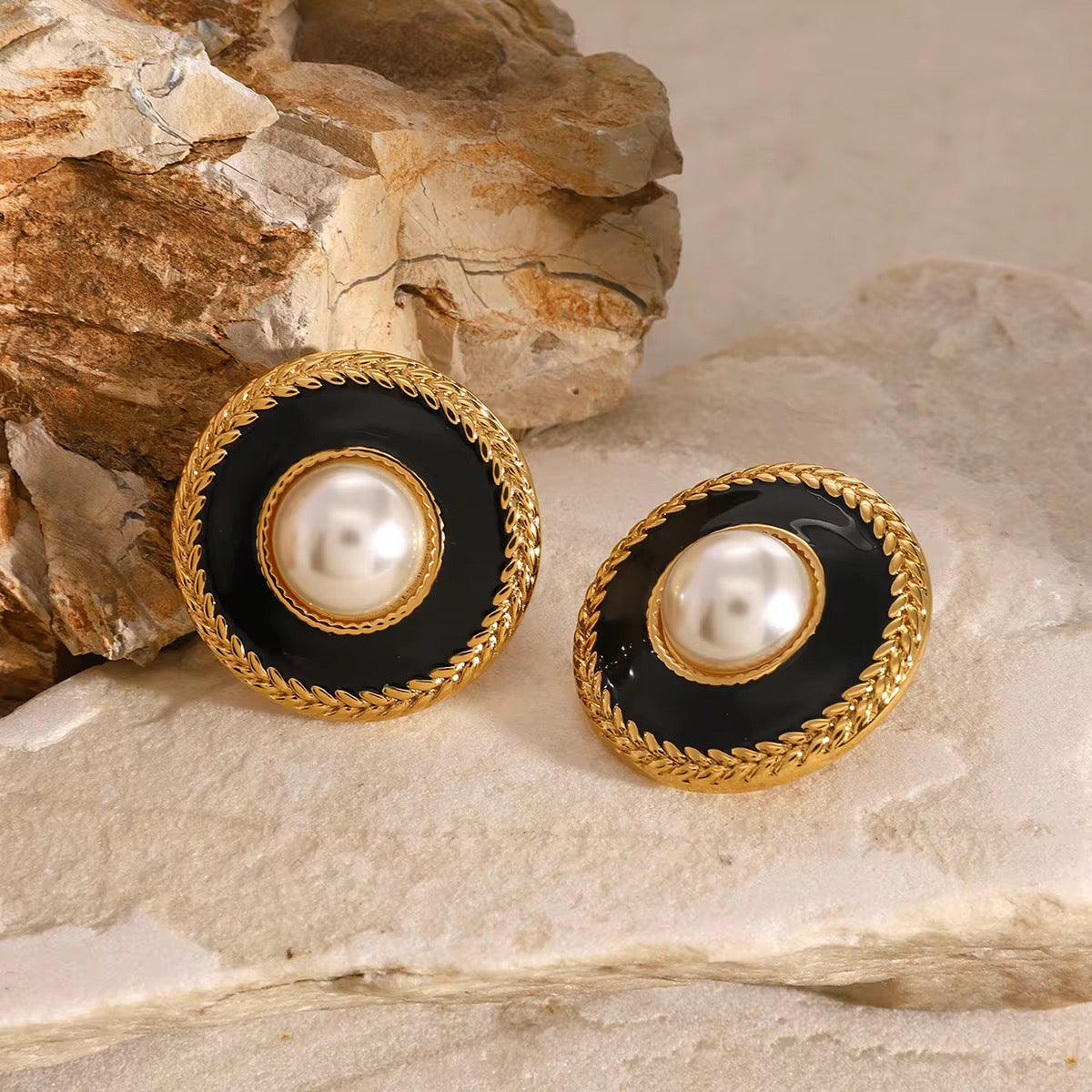 Black Bolt Earring