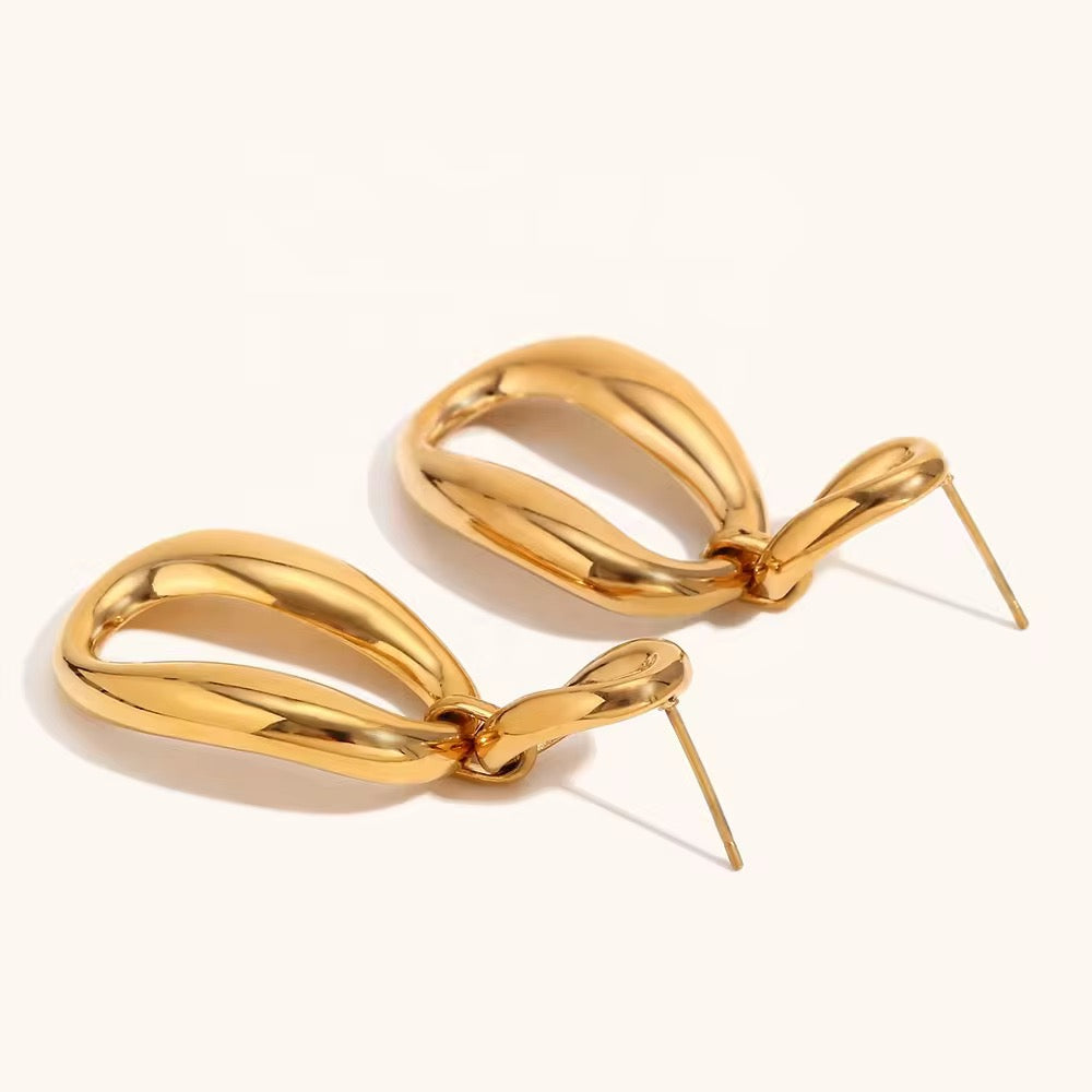 Liquid Gold Hoop Earrings