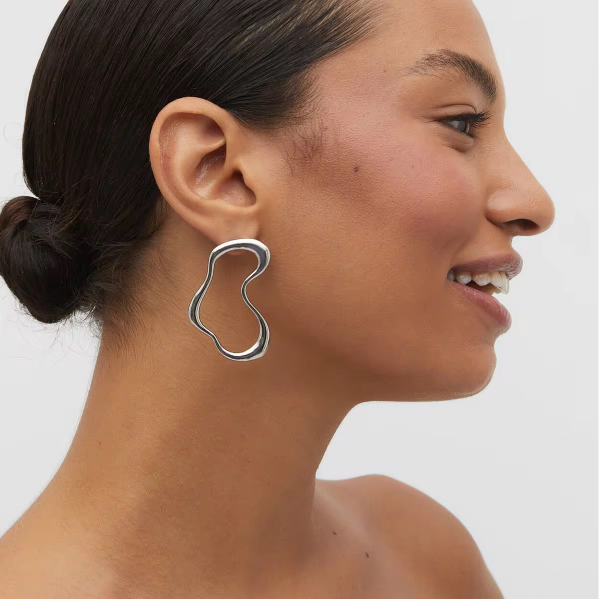 Silver Wave Earrings