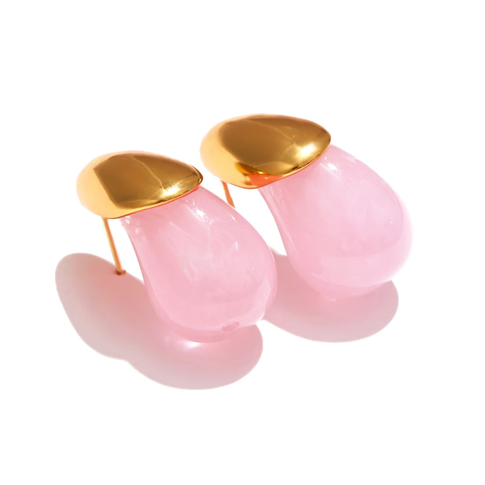 Selena Pink Drop  Earrings