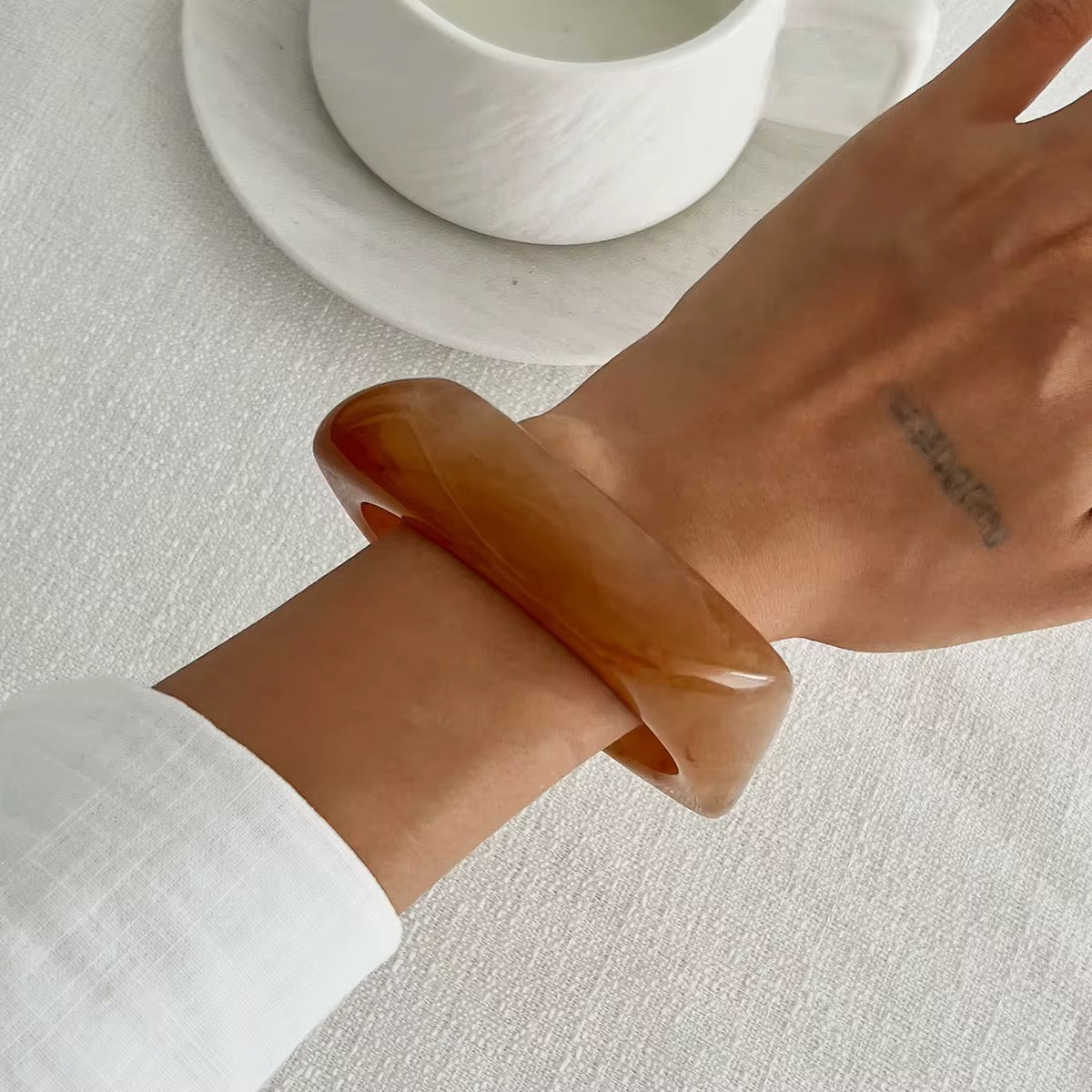 Starlight Brown Chunky Resin Bracelet