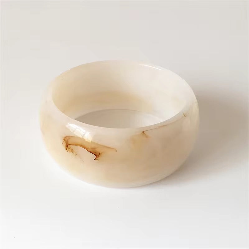 White Chunky Resin Bracelet