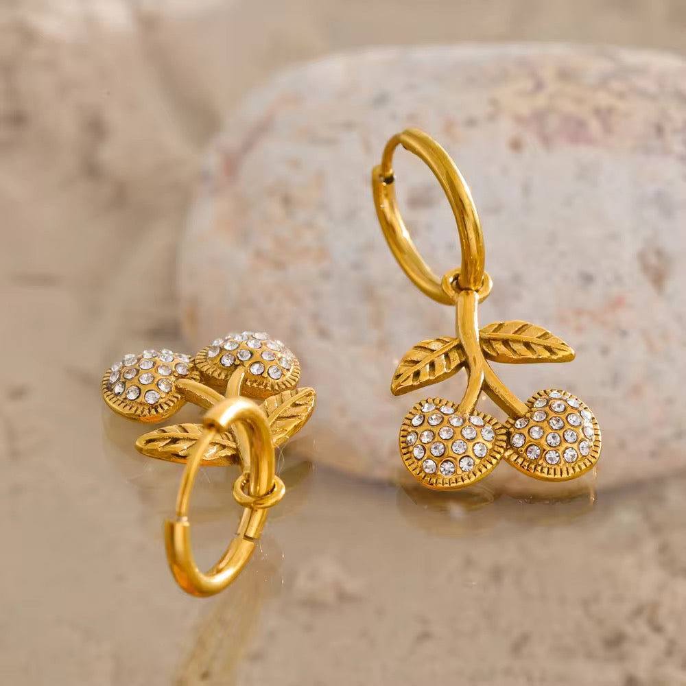 Cherry Drop zircon Earring