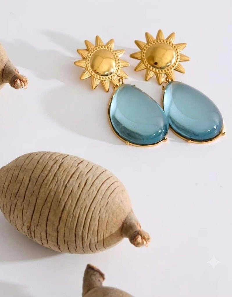 Ocean Blue Drops Earrings