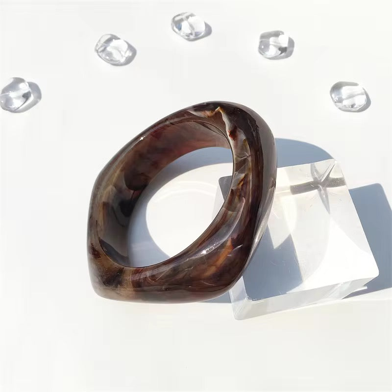 Brown Chunky Resin Bracelet