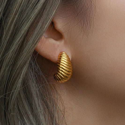 Croissant Chunky Stud Earrings