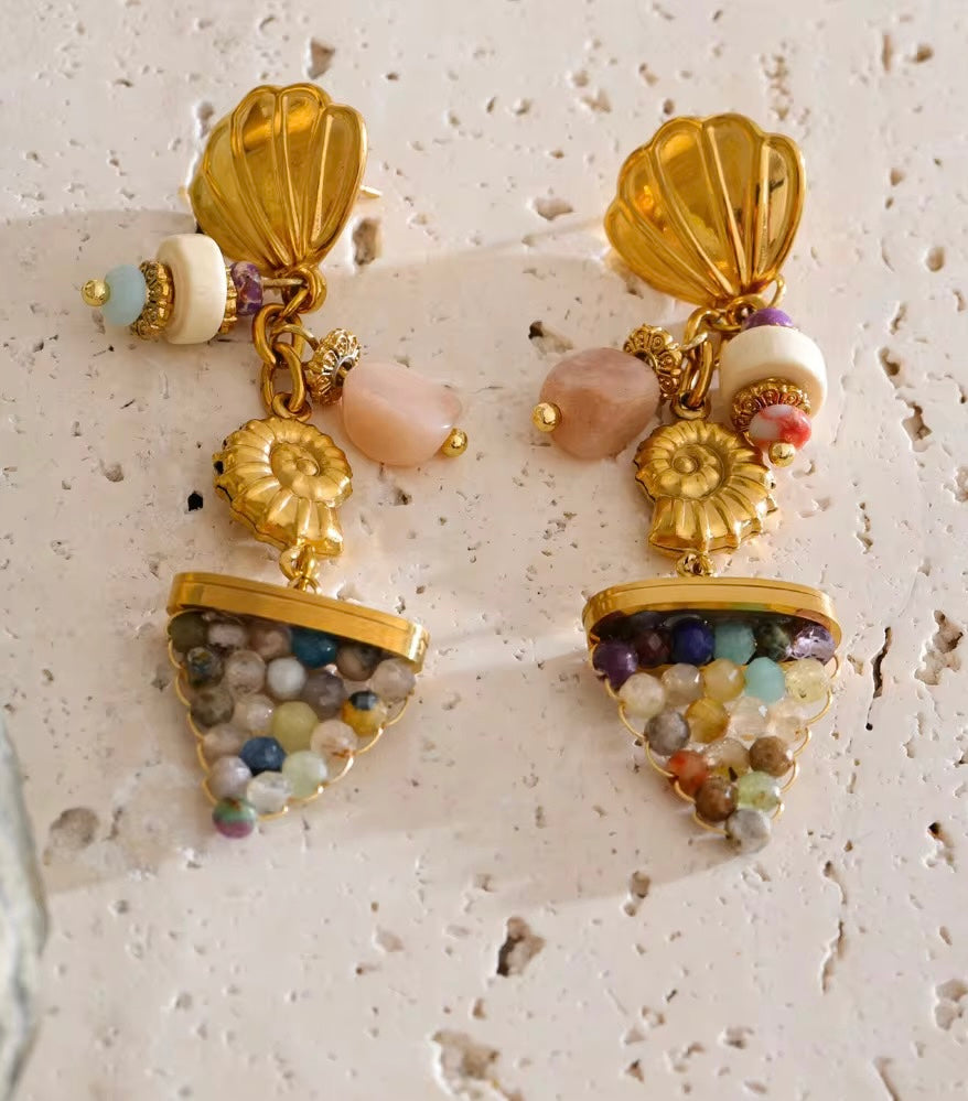 Sea Shell Drop Earrings