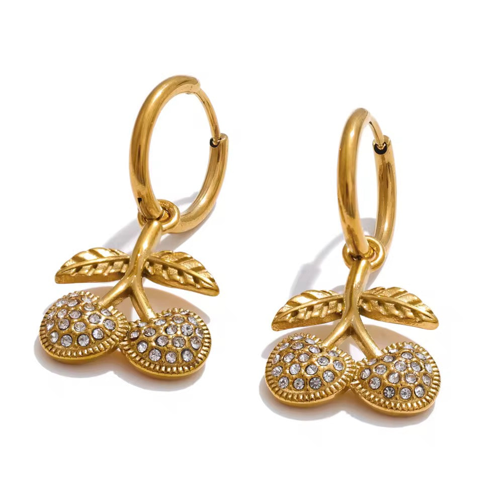 Cherry Drop zircon Earring