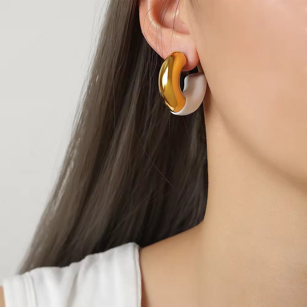 White Gold Hoop Earring