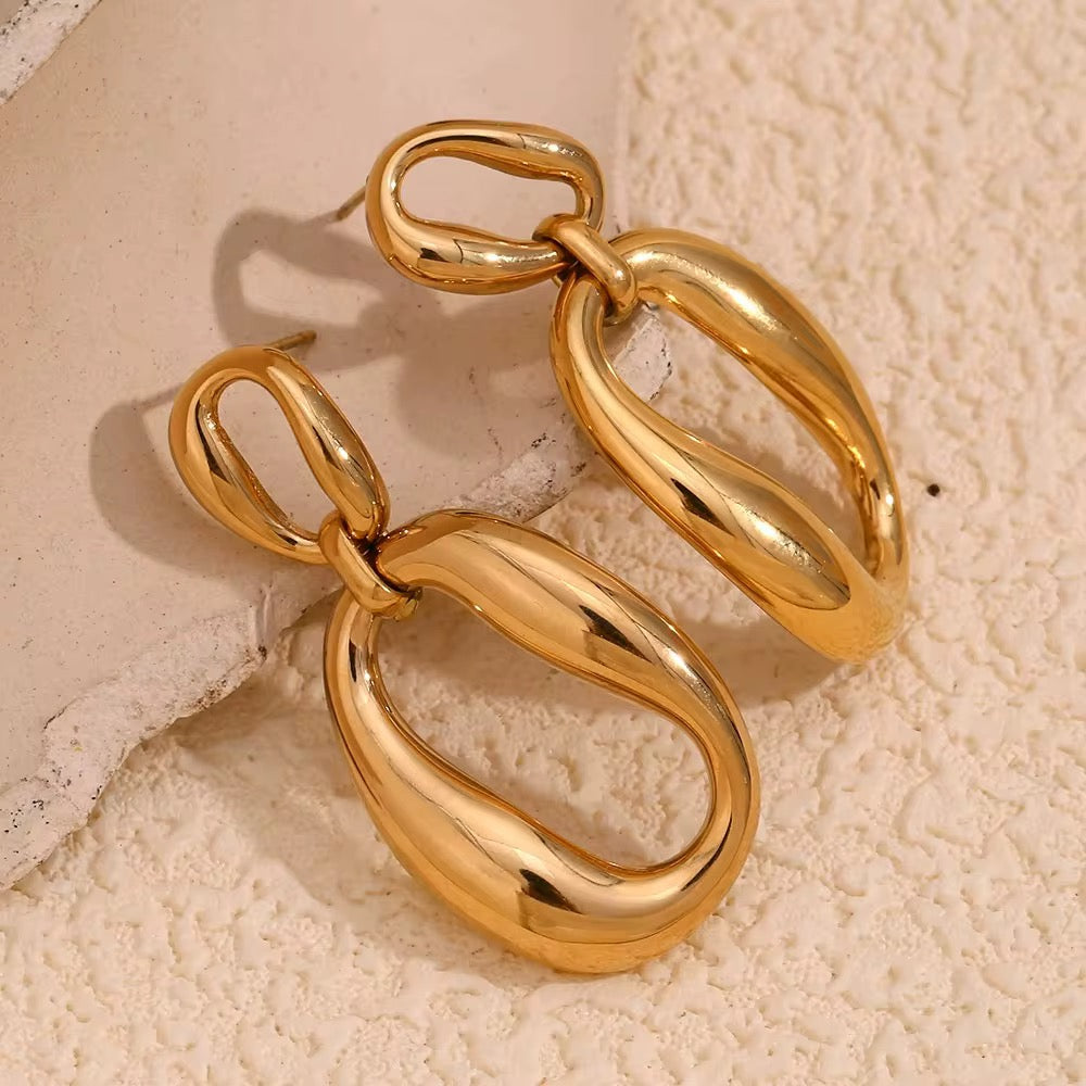 Liquid Gold Hoop Earrings