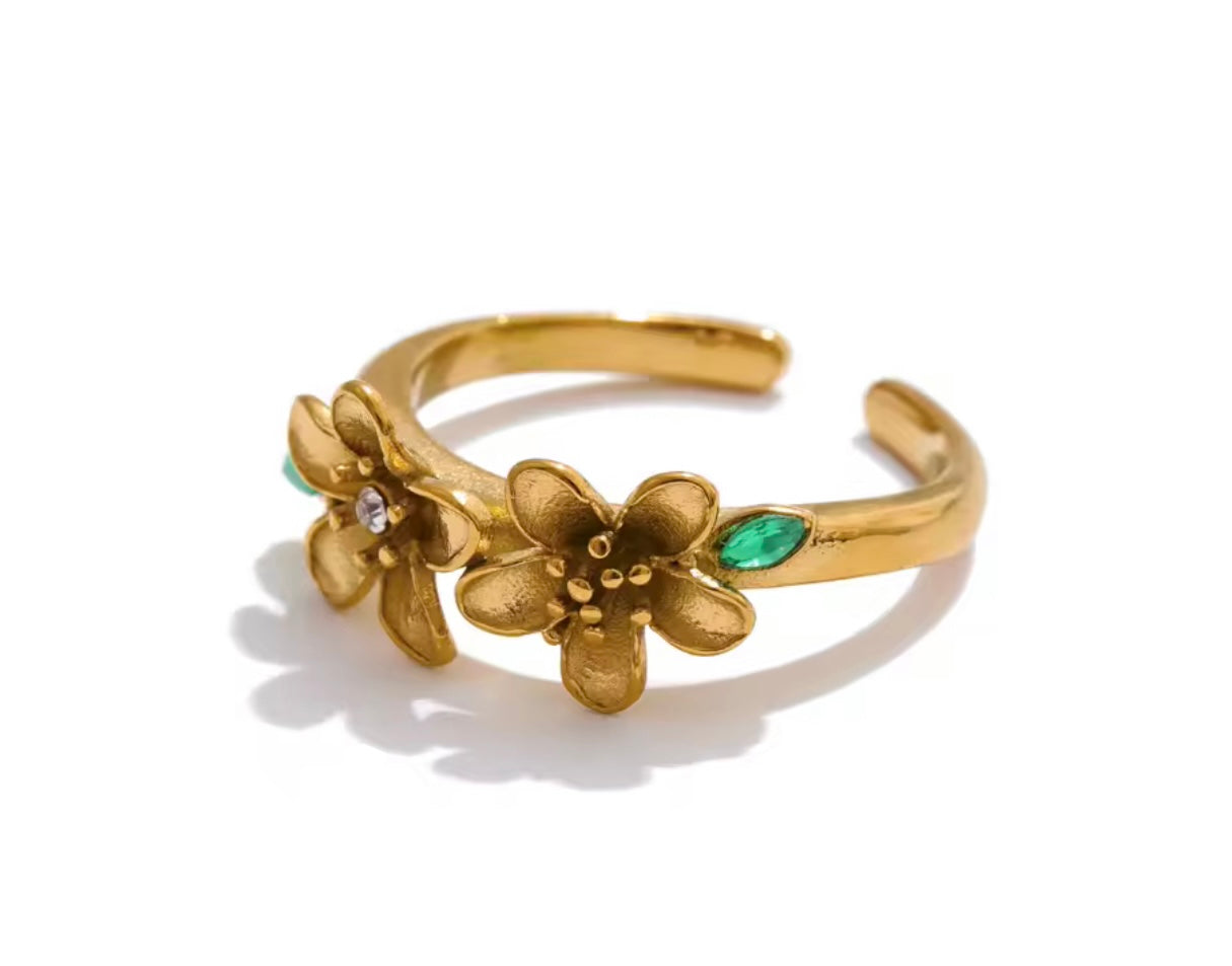Golden Flower Ring