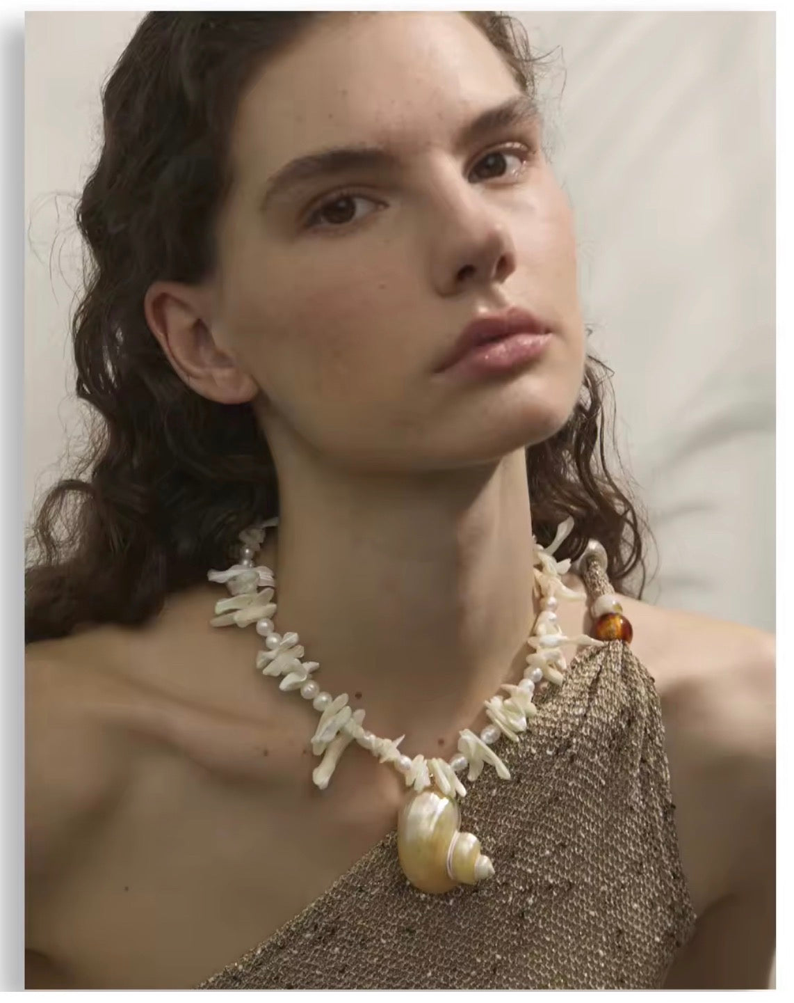 Pearl Conch Pendant Necklace
